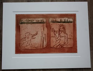 Jan Montyn - Ets: Ragine and her elephant, moment of peace - 1997 kopen? Bied vanaf 115!