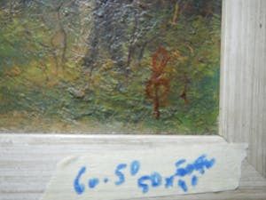 Niet of onleesbaar gesigneerd - Landschap met huizen gesigneerd met G sleutel kopen? Bied vanaf 10!