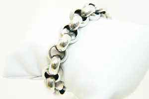 76 - 2e gehalte holle zilveren jasseron armband kopen? Bied vanaf 150!