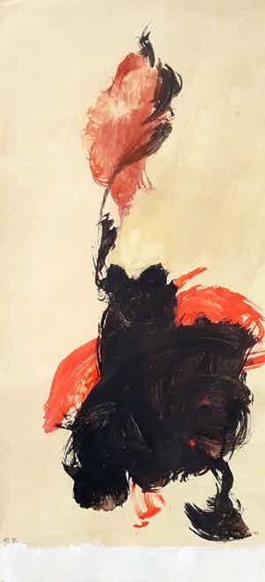 Eugene Brands - Japonais, gouache (mooi ingelijst) verkocht voor € 1250!