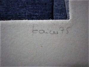 Niet of onleesbaar gesigneerd - 3 verschillende Duitse Etsen - 1975 - potloodgesign. -met tekst binnenzijde kopen? Bied vanaf 1!