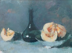 Kees Hak - 6315, Stilleven met fruit en fles kopen? Bied vanaf 100!