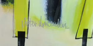 Pieter Vermeulen - Yellow table - Ingelijst (Zeer groot) kopen? Bied vanaf 200!