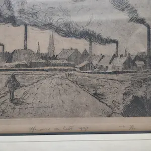 AcheterHendrik de Laat - Gezicht op Tilburg - 1927? Enchérissez de 80!