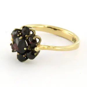 Buy BWG gele ring bezet met granaat – 3.2 gram – ringmaat 17.25(54)? Bid from 190!
