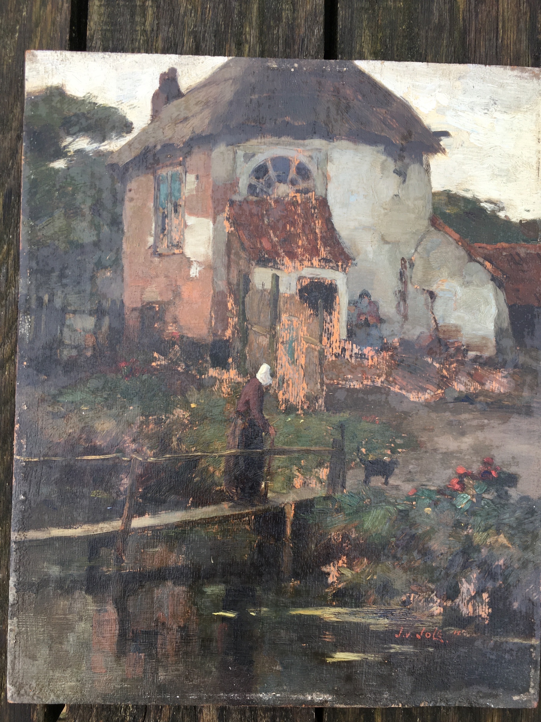 Buy Joseph Gerardus van Jole - Brug bij huis? Bid from 400!