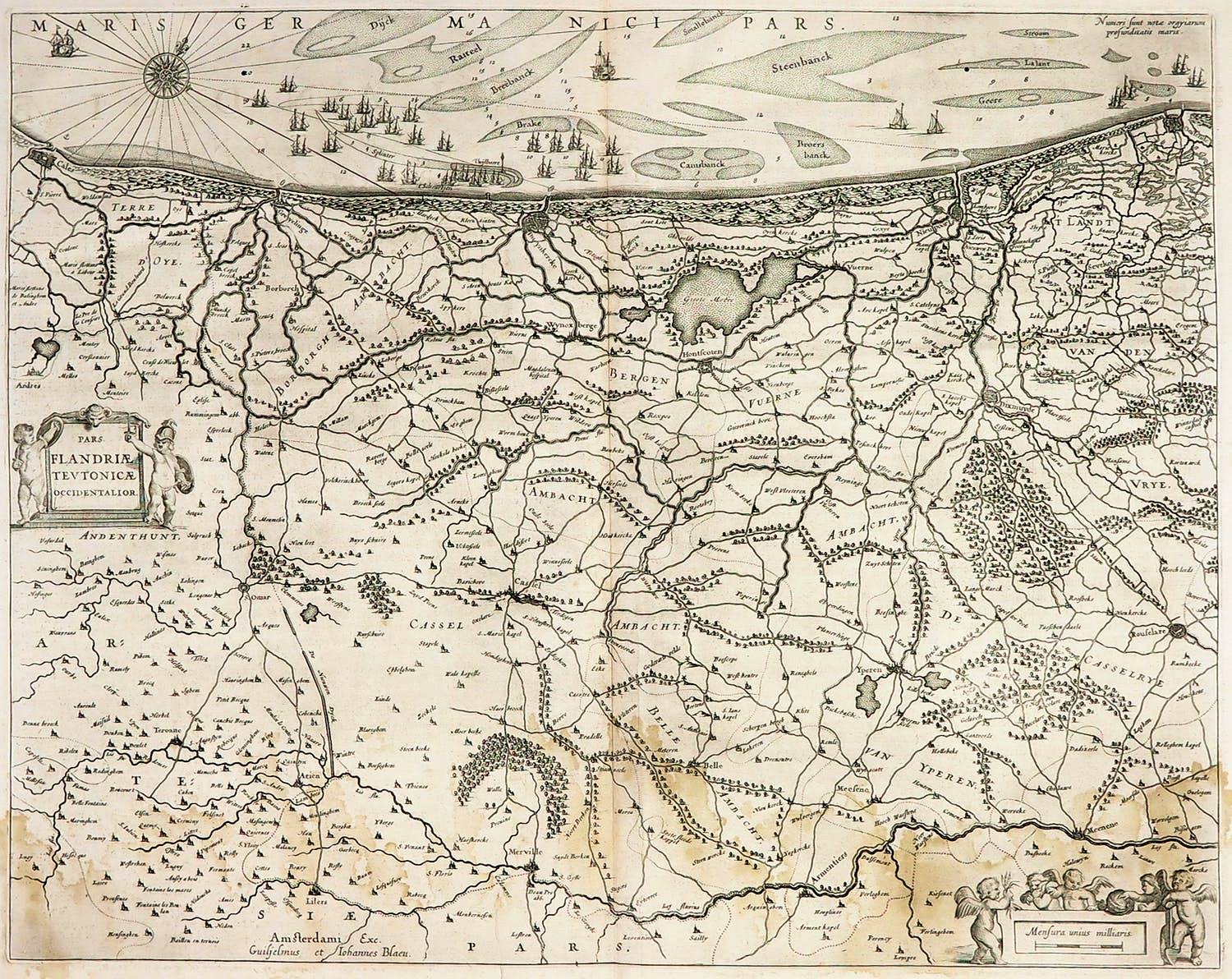 Joan Blaeu - Gravure, Pars Flandriae Teutonicae Occidentalor kopen? Bied vanaf 1!