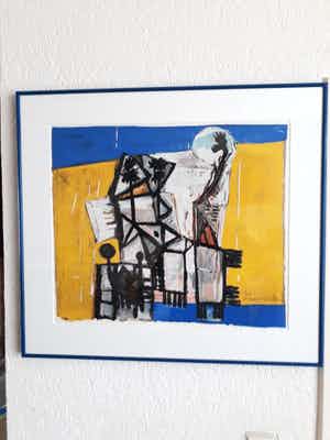 Corneille - Zeefdruk, 1951 Cobra grande oeuvre - Ingelijst verkocht voor € 175!