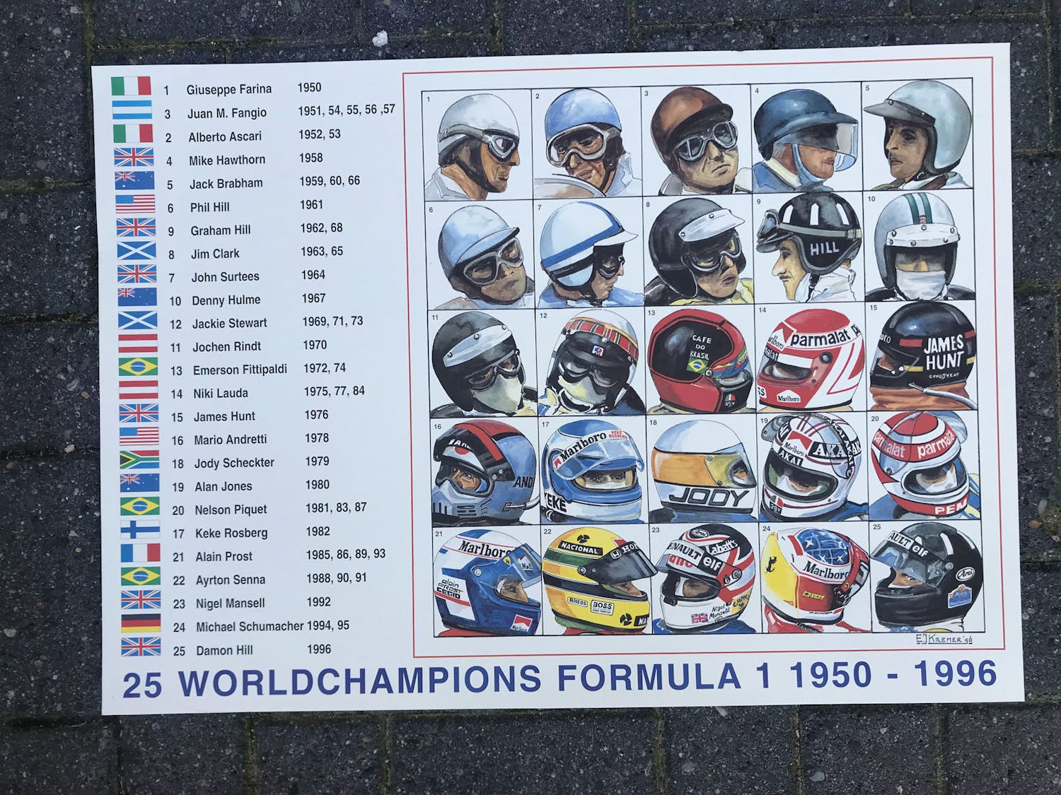 Eric-Jan Kremer - 25 Formula 1 World Champions kopen? Bied vanaf 50!