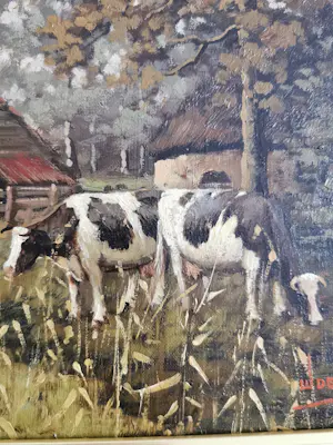 Willem de Kok - Drinkende koeien in landschap kopen? Bied vanaf 179!