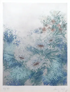Heinz Voss - Kleurenets, Abstracte natuur - Ingelijst kopen? Bied vanaf 1!