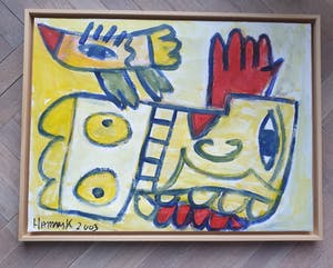 Hannes Kuiper - Het is te mooi...- 2003 - Acryl op doek - Blankhouten baklijst kopen? Bied vanaf 185!