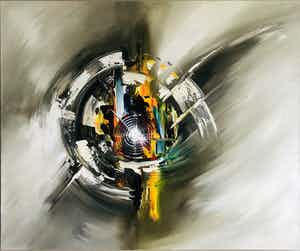 Gena - Abstract “Into the deep” verkocht voor € 250!