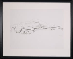 Jan Sluijters (jr.) - Potloodtekening, Liggend naakt - Ingelijst kopen? Bied vanaf 120!