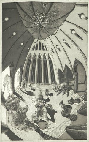 Tobias Crone - Ets aquatint, Musikwissenschaften kopen? Bied vanaf 1!