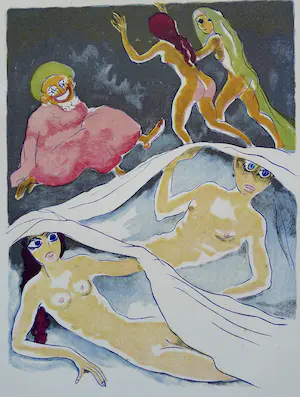 AcheterKees van Dongen - Gravure 1001 nacht: 'Canne -à-sucre et About-Hassan ressuscités'? Enchérissez de 10!