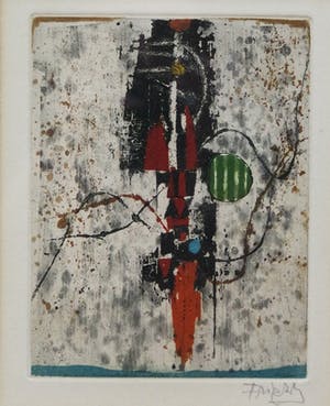 Johnny Friedlaender - ets/aquatint - abstracte compositie II kopen? Bied vanaf 95!