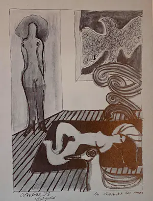 AcheterCorneille - Litho met boek: New York room 422 - 1977? Enchérissez de 250!