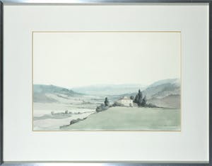 Mart Kempers - Aquarel, Val di Pese - Ingelijst kopen? Bied vanaf 150!