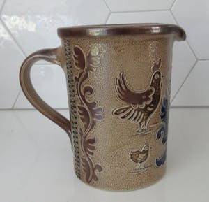 Niet of onleesbaar gesigneerd - Westerwalder steengoed waterkan - M. Twist kopen? Bied vanaf 1!