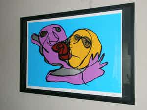 Karel Appel - the blue kiss [zeer groot] verkocht voor € 695!