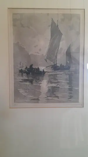 Niet of onleesbaar gesigneerd - Zeezicht met zeilboot kopen? Bied vanaf 1!