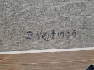 Bram Vegt - Olieverf op doek, vaas met bloemen uit 1996 kopen? Bied vanaf 70!