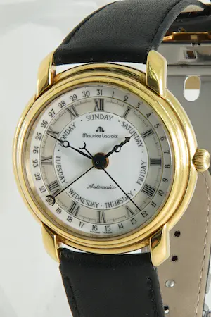 Acheter14-   Klassiek Maurice Lacroix "Masterpiece"  5 hands full calendar polshorloge? Enchérissez de 120!
