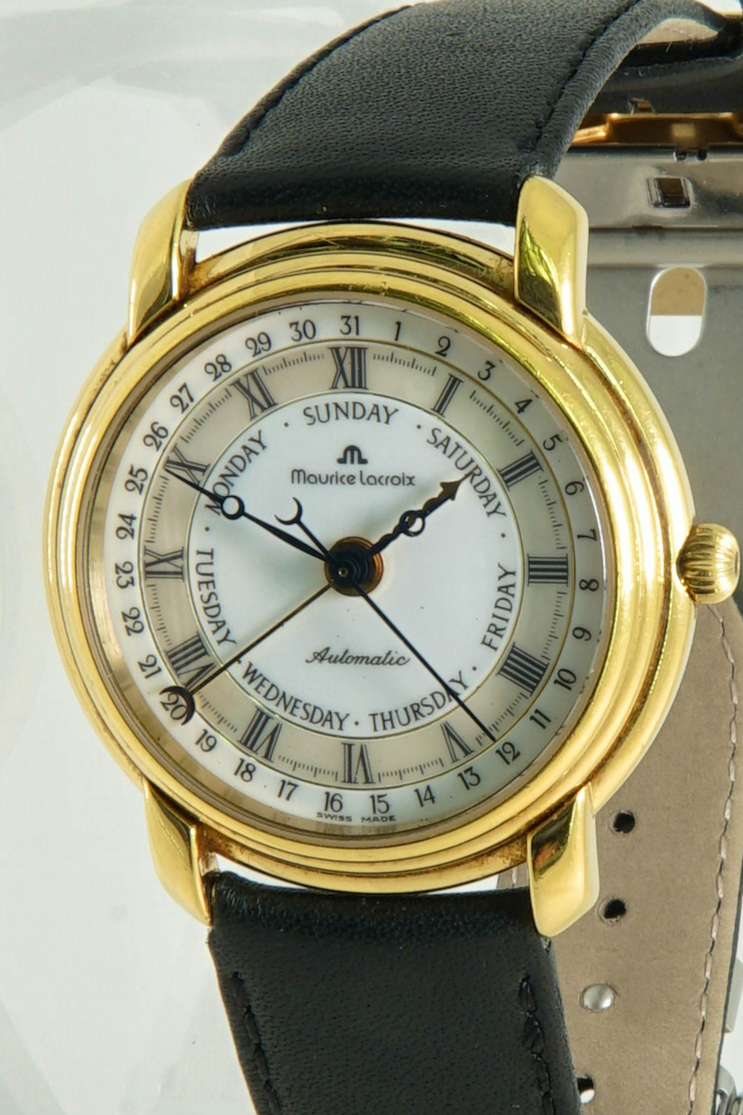 14-   Klassiek Maurice Lacroix "Masterpiece"  5 hands full calendar polshorloge kopen? Bied vanaf 120!