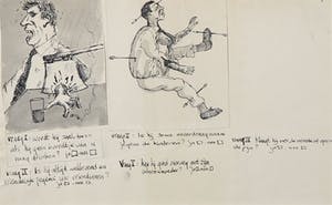 Herman Brood - Inkt, Lot van drie tekeningen kopen? Bied vanaf 1!