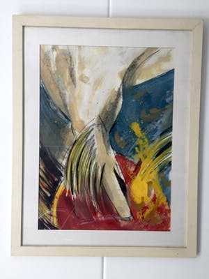 Hans Cornel - "Smasch" - Gemengde techniek, Ingelijst kopen? Bied vanaf 25!