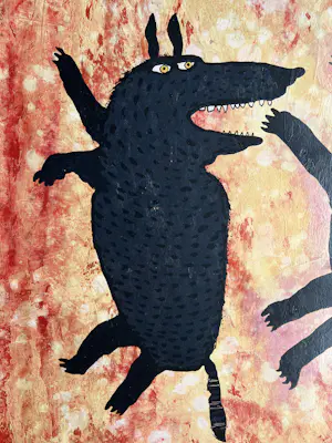 Gert Strengholt - Gemengde druktechniek op papier | 'Nasty dogs 3' | 2011 (FRAAI INGELIJST) kopen? Bied vanaf 10!