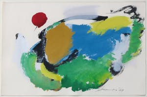 Eugene Brands - Gouache op papier, Zonder titel - Ingelijst kopen? Bied vanaf 1!