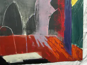 Xandra Donders - Gemengde techniek , Verdwenen Madonna van Pieve di Chio - 70 x 100 cm. kopen? Bied vanaf 50!