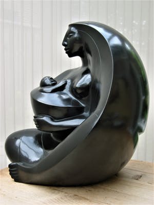 Brons (Onbekend) - Moeder en kind , topbeeld!! kopen? Bied vanaf 1250!