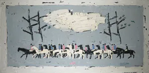 Chris Semmelink - Gemengde techniek op hardboard, Zonder titel - Ingelijst (Zeer Groot) kopen? Bied vanaf 1!