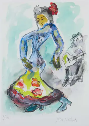 Jan Sierhuis - Giclée, Danseres, inclusief gedicht kaufen? Bieten Sie von 1!