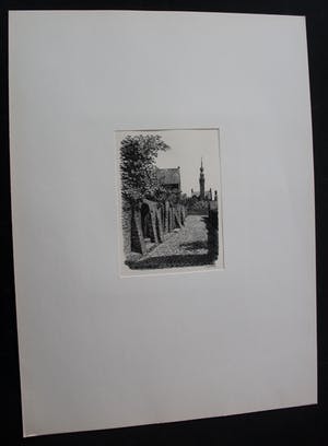 Dirk van Gelder - Houtgravure: Veere - 1953 kopen? Bied vanaf 49!