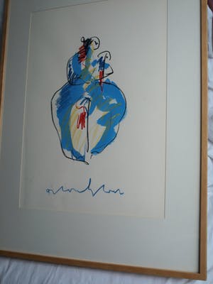 Anton Heyboer - Ingelijst , pastel & acryl, “Moeder en kind” – ca. 1980 – 100 x 70 cm kopen? Bied vanaf 125!