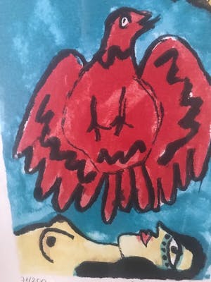 Corneille - Vrouw met vogel kopen? Bied vanaf 75!