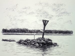 Frans Room - Lot van 15 originele tekeningen - Bakens en boeien Zuid Holland kopen? Bied vanaf 150!