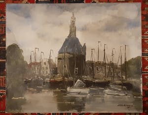 Buy Jan Kelderman - Haven met hoofdtoren Hoorn? Bid from 70!