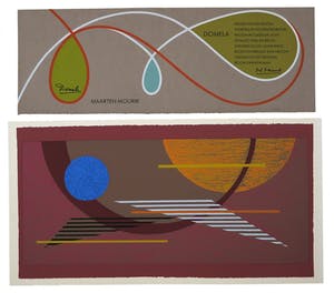 Cesar Domela - en Maarten Mourik - Lot van twee zeefdrukken met een gedicht kopen? Bied vanaf 1!