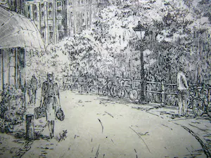 Anna Doedijns - Utrecht Oudegracht kruising Vinkenburgstraat -lijnets- kopen? Bied vanaf 35!