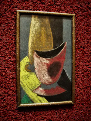 Niet of onleesbaar gesigneerd - omstreeks 1950 - pastel op papier - Kubistisch stilleven - gesigneerd kopen? Bied vanaf 1!