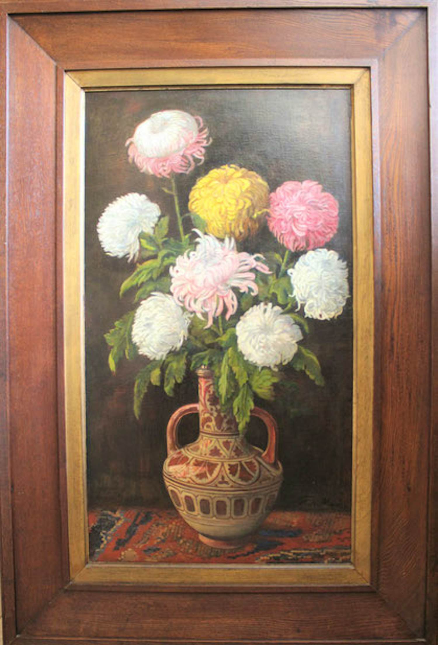 Frits Maris - "Stilleven met vaas en chrysanten" - Olieverf op doek kaufen? Bieten Sie von 1150!