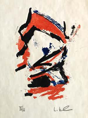 Niet of onleesbaar gesigneerd - Abstractie verkocht voor € 1!