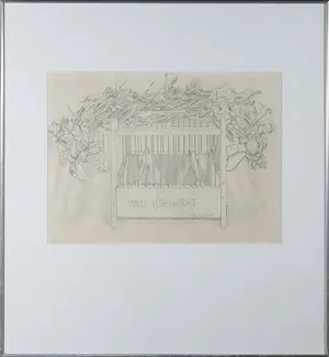 Har Sanders - Pentekening, Zonder titel - Ingelijst kopen? Bied vanaf 1!