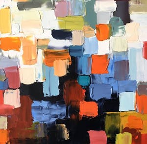 Dam Domido - Abstract, oil on canvas kopen? Bied vanaf 375!