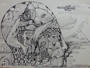 Ernst Vijlbrief - LOT VAN 2 WERKEN / ORIGINEEL WERK / 22x30cm + 21x17cm kopen? Bied vanaf 30!